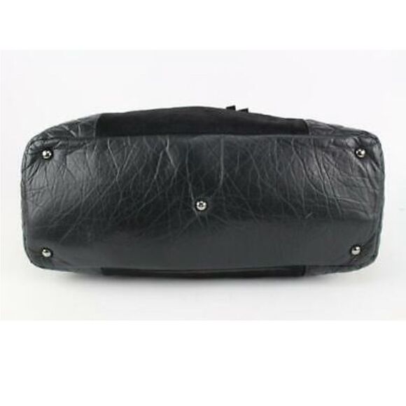 Chanel Black Quilted Lambskin X Pony Hair Drawstring Bucket Chain Hobo Small - Picture 4 of 11